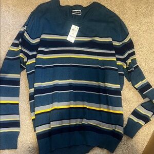 Men's Multicolor Striped Crewneck Sweater